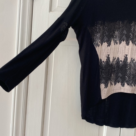 All Saints Serpine Wave Sweater Size XS Snake Elbow Cutout Edgy Jumper Thin Knit - Picture 5 of 9